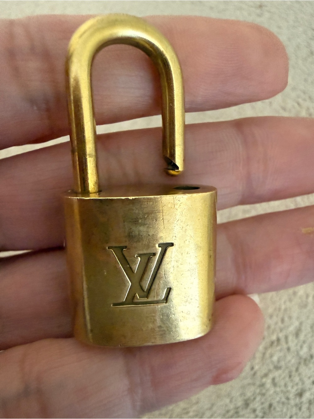 Louis Vuitton Gold-tone Padlock and Key Set - Picture 4 of 5